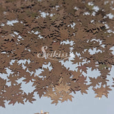 Mocha Autumn Leaf Shape Glitter - Brown Glitter
